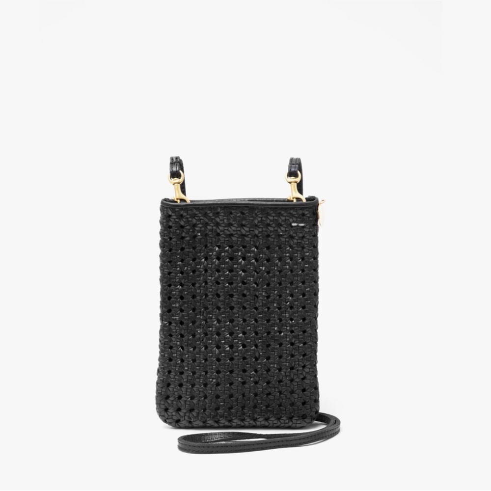 Clare V Black Rattan Poche